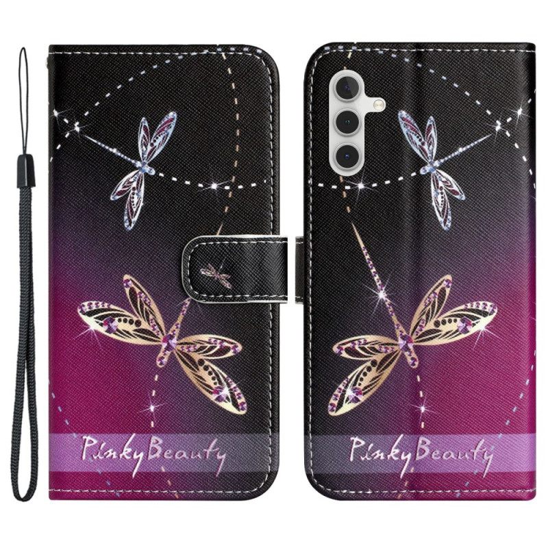 Θηκη Κινητου Samsung Galaxy S24 Fe Strap-on Dragonflies