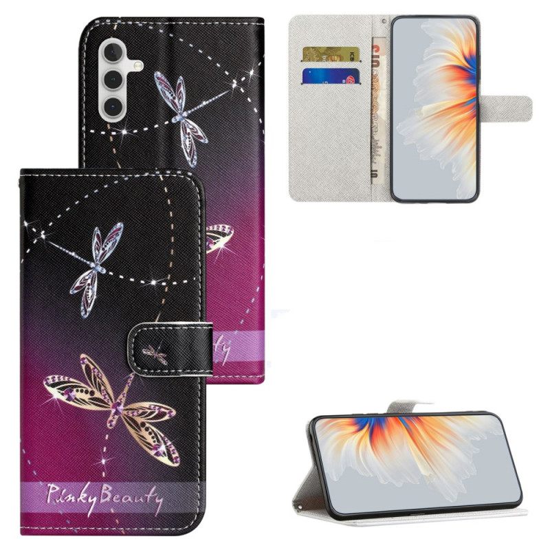 Θηκη Κινητου Samsung Galaxy S24 Fe Strap-on Dragonflies