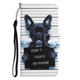 Κάλυμμα Samsung Galaxy S23 Plus 5G με κορδονι Dog Don't Touch My Phone With Lanyard