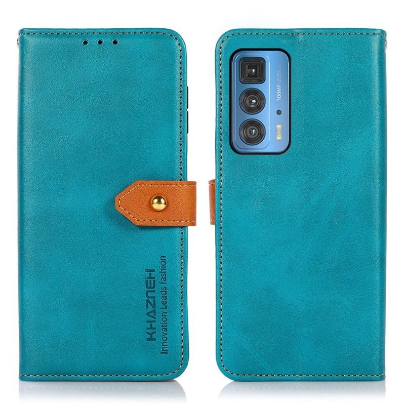 Κάλυμμα Motorola Edge 20 Pro Khazneh Bicolor Faux Leather