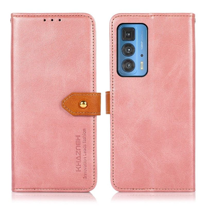 Κάλυμμα Motorola Edge 20 Pro Khazneh Bicolor Faux Leather