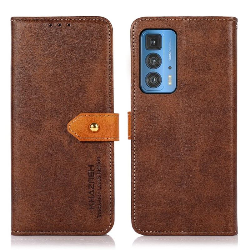 Κάλυμμα Motorola Edge 20 Pro Khazneh Bicolor Faux Leather