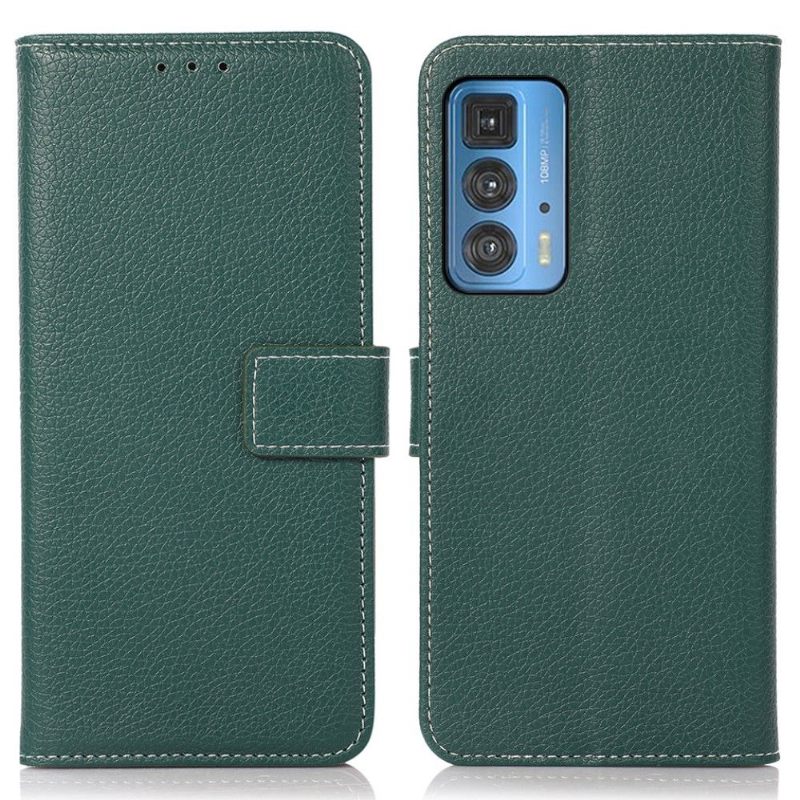 Θήκη Flip Motorola Edge 20 Pro Claudia Grained Faux Leather