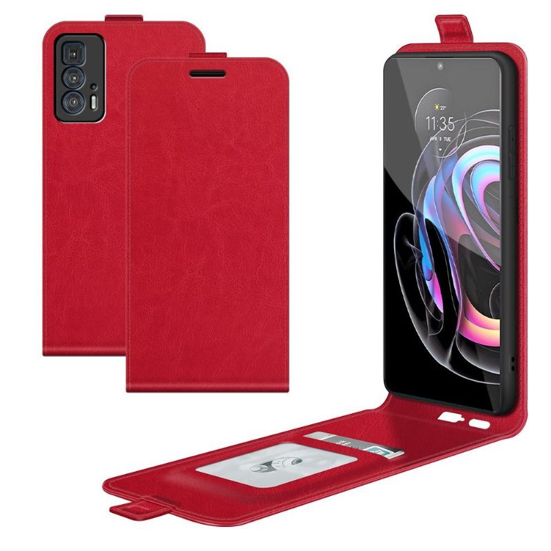 Θήκη Flip Motorola Edge 20 Pro δερματινη θηκη Faux Leather Vertical