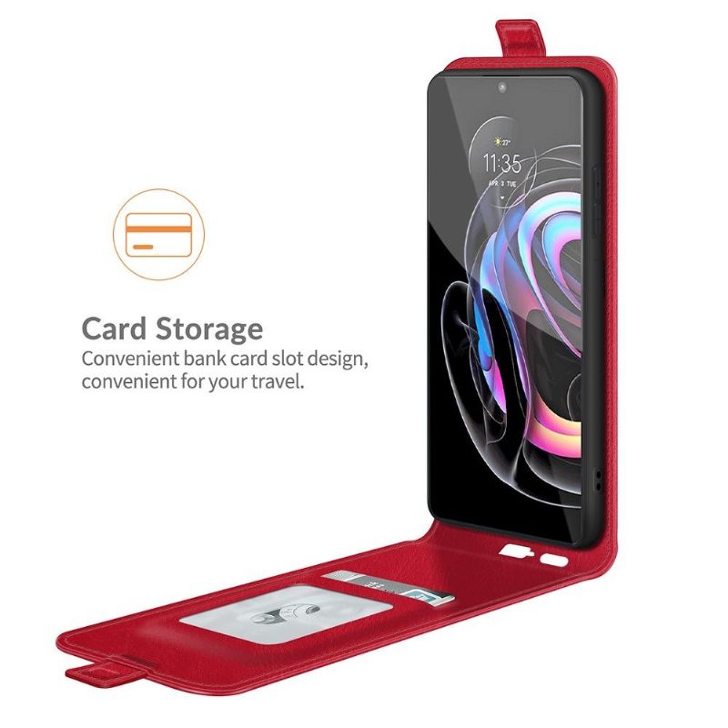 Θήκη Flip Motorola Edge 20 Pro δερματινη θηκη Faux Leather Vertical