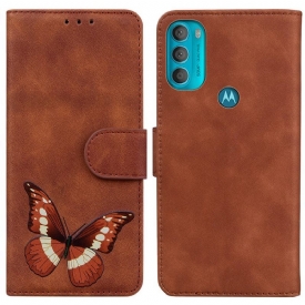 δερματινη θηκη Moto G71 5G Skin-touch Butterfly