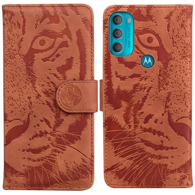 Κάλυμμα Moto G71 5G Εκτύπωση Προσώπου Tiger