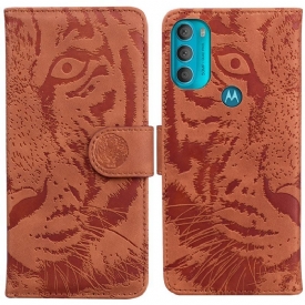 Κάλυμμα Moto G71 5G Εκτύπωση Προσώπου Tiger