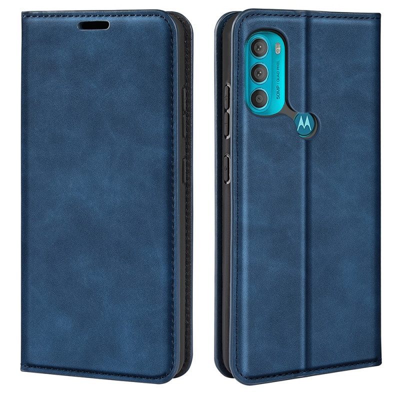 θηκη κινητου Moto G71 5G Θήκη Flip Εφέ Silk Soft Leather