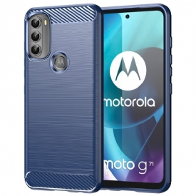 Θήκη Moto G71 5G Βουρτσισμένο Ανθρακόνημα