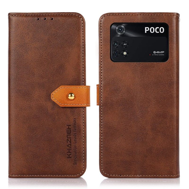 Κάλυμμα Poco M4 Pro 4G Khazneh Bicolor Faux Leather