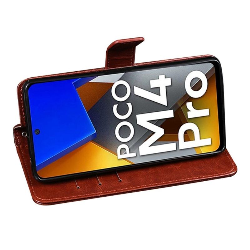 Κάλυμμα Poco M4 Pro 4G Θήκη Flip Idewei Folio Leather Effect