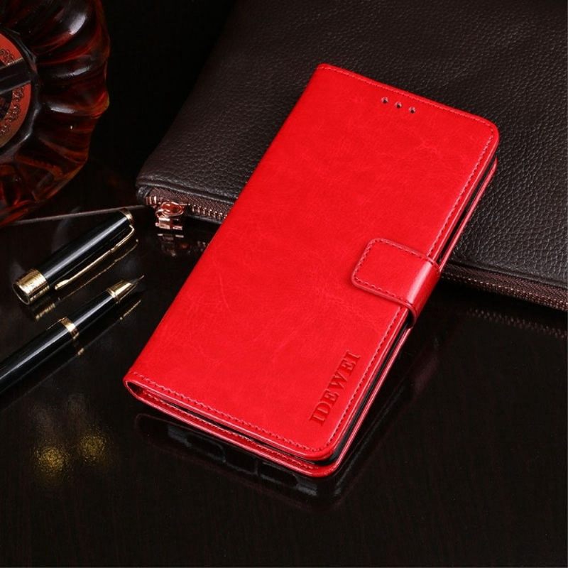 Κάλυμμα Poco M4 Pro 4G Θήκη Flip Idewei Folio Leather Effect