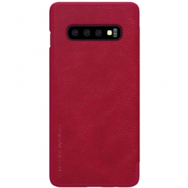 δερματινη θηκη Samsung Galaxy S10 Plus Δερμάτινο Κάλυμμα Nillkin Qin