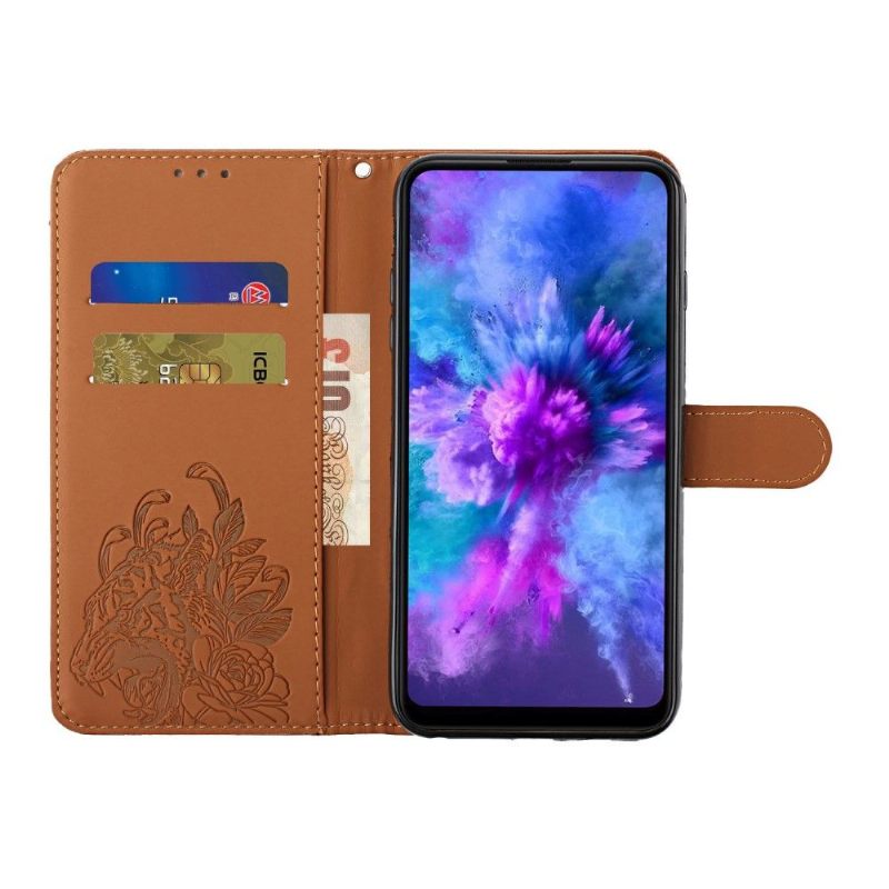 δερματινη θηκη Samsung Galaxy S10 Plus Design Tiger + Strap