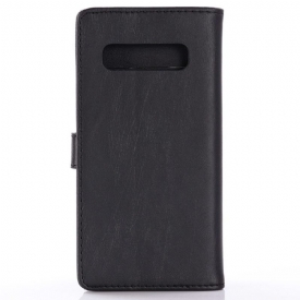 δερματινη θηκη Samsung Galaxy S10 Plus Faux Leather Retro