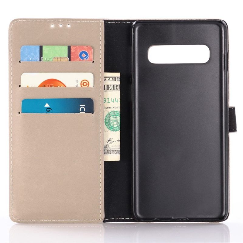 δερματινη θηκη Samsung Galaxy S10 Plus Faux Leather Retro