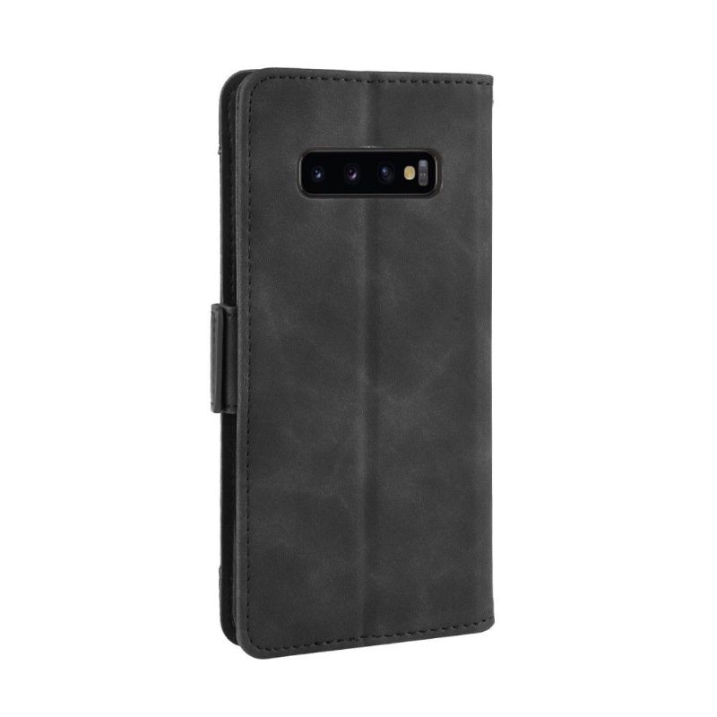 Κάλυμμα Samsung Galaxy S10 Plus Δερμάτινο Εφέ + Θήκη Για Κάρτα