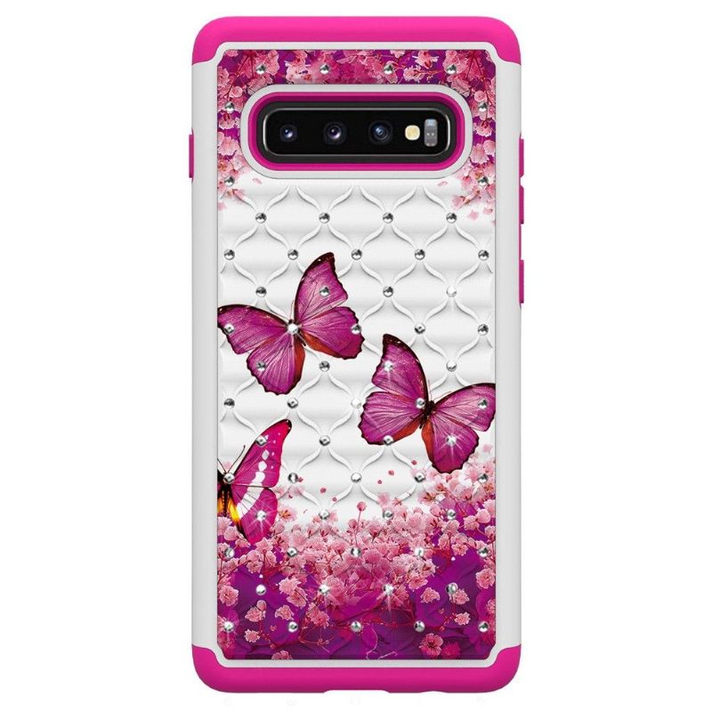 θηκη κινητου Samsung Galaxy S10 Plus Luxury Pink Butterflies