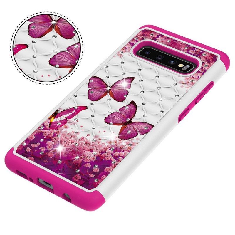 θηκη κινητου Samsung Galaxy S10 Plus Luxury Pink Butterflies