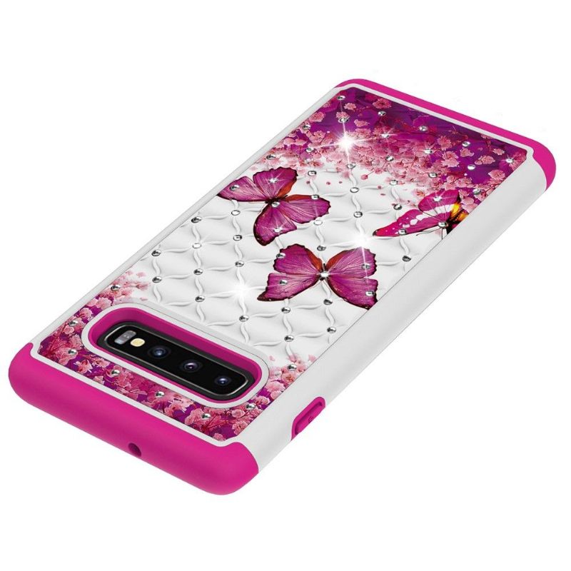 θηκη κινητου Samsung Galaxy S10 Plus Luxury Pink Butterflies