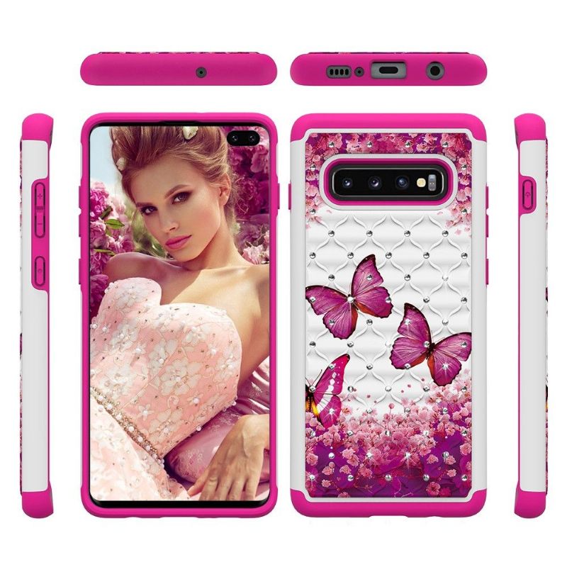 θηκη κινητου Samsung Galaxy S10 Plus Luxury Pink Butterflies