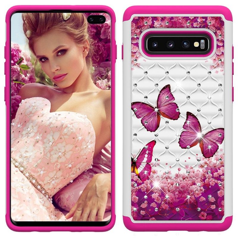 θηκη κινητου Samsung Galaxy S10 Plus Luxury Pink Butterflies