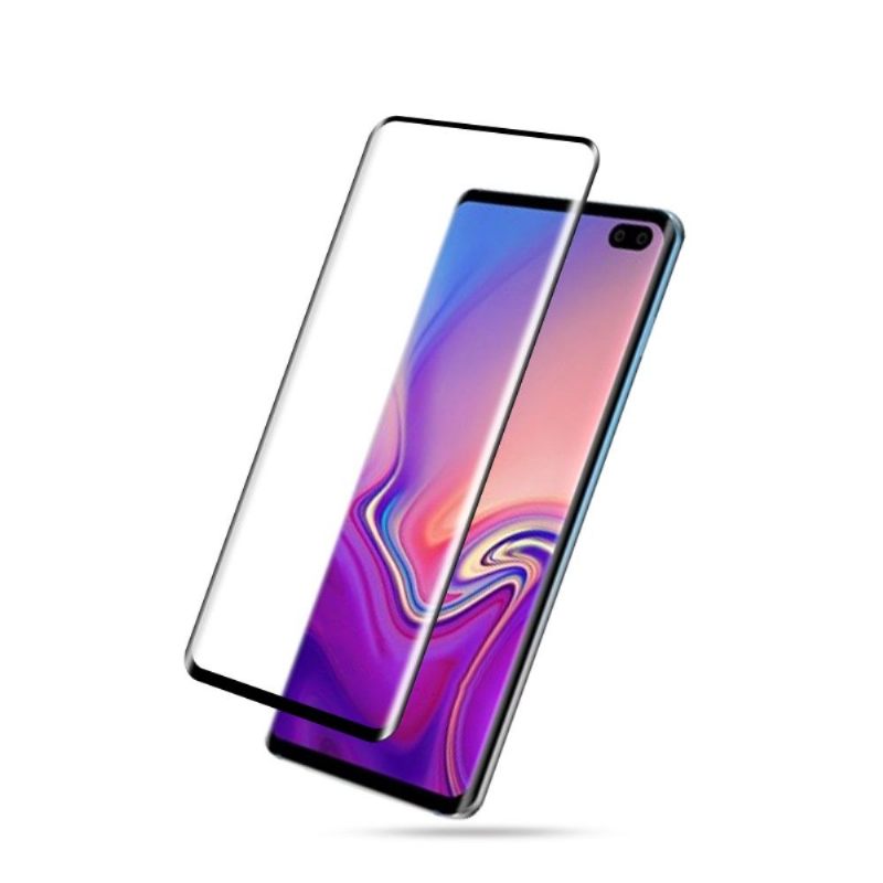 θηκη κινητου Samsung Galaxy S10 Plus προστασίας Full Size Tempered Glass Screen Protector - Μαύρο