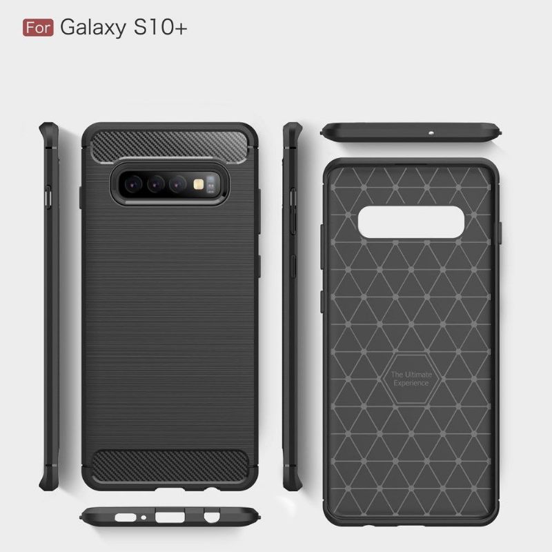 Θήκη Samsung Galaxy S10 Plus Carbon Brushed Gel