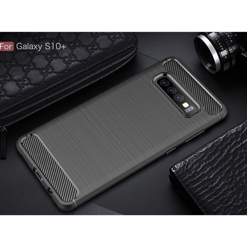 Θήκη Samsung Galaxy S10 Plus Carbon Brushed Gel