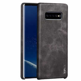 Θήκη Samsung Galaxy S10 Plus Vintage Series Δερμάτινο - Σκούρο Καφέ