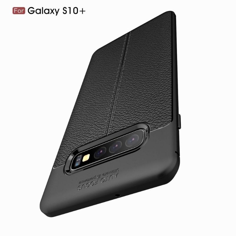 Θήκη Samsung Galaxy S10 Plus Ζελ Φινιρίσματος Από Ψεύτικο Δέρμα