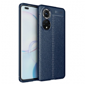 θηκη κινητου Honor 50 Pro Pro Double Line Leather Effect Litchi