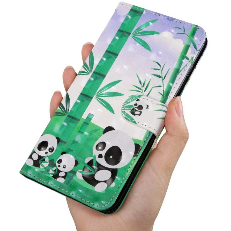 Θήκη Flip Xiaomi Mi 9 Lite Οικογένεια Panda