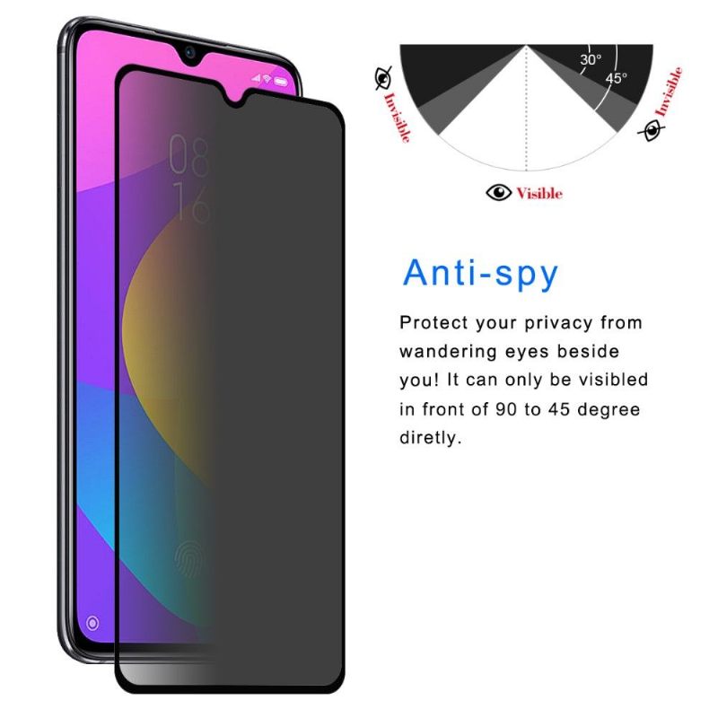 Xiaomi Mi 9 Lite - Προστατευτικό Οθόνης Από Σκληρυμένο Γυαλί Και Φίλτρο Απορρήτου