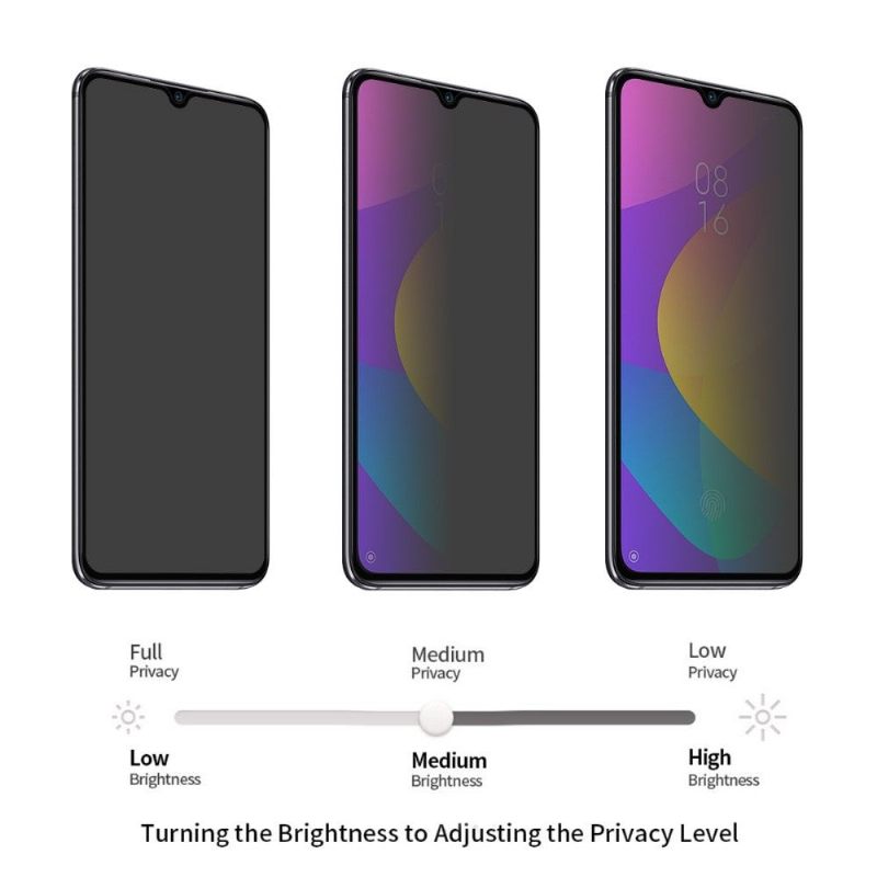 Xiaomi Mi 9 Lite - Προστατευτικό Οθόνης Από Σκληρυμένο Γυαλί Και Φίλτρο Απορρήτου