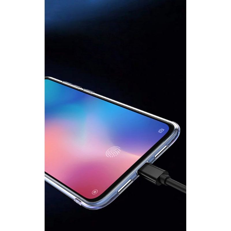 θηκη κινητου Xiaomi Mi 9 Με Μαγνητικό Δαχτυλίδι - Διάφανο Μαύρο