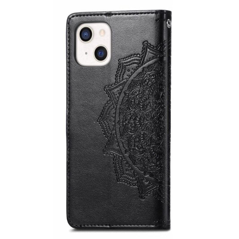 Κάλυμμα iPhone 13 Mini Mandala Relief Faux Leather