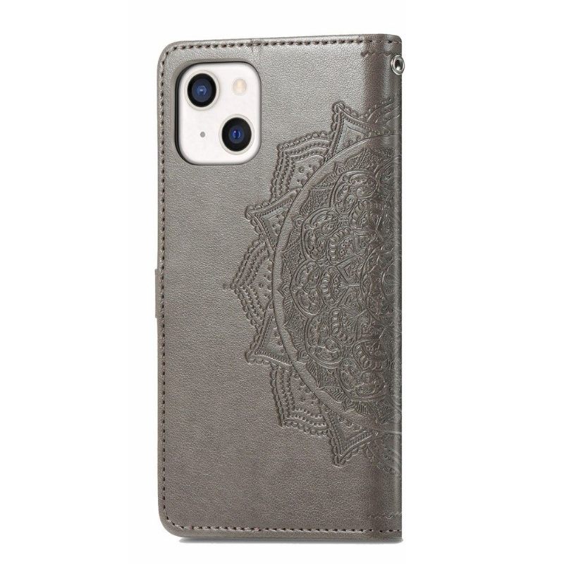 Κάλυμμα iPhone 13 Mini Mandala Relief Faux Leather