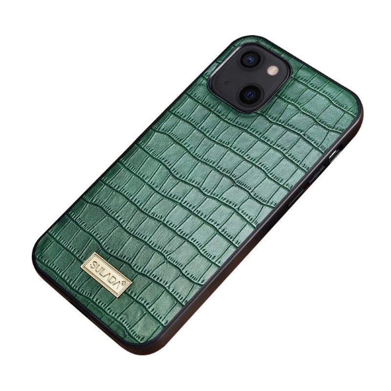 θηκη κινητου iPhone 13 Mini Sulada Croco Leather Effect