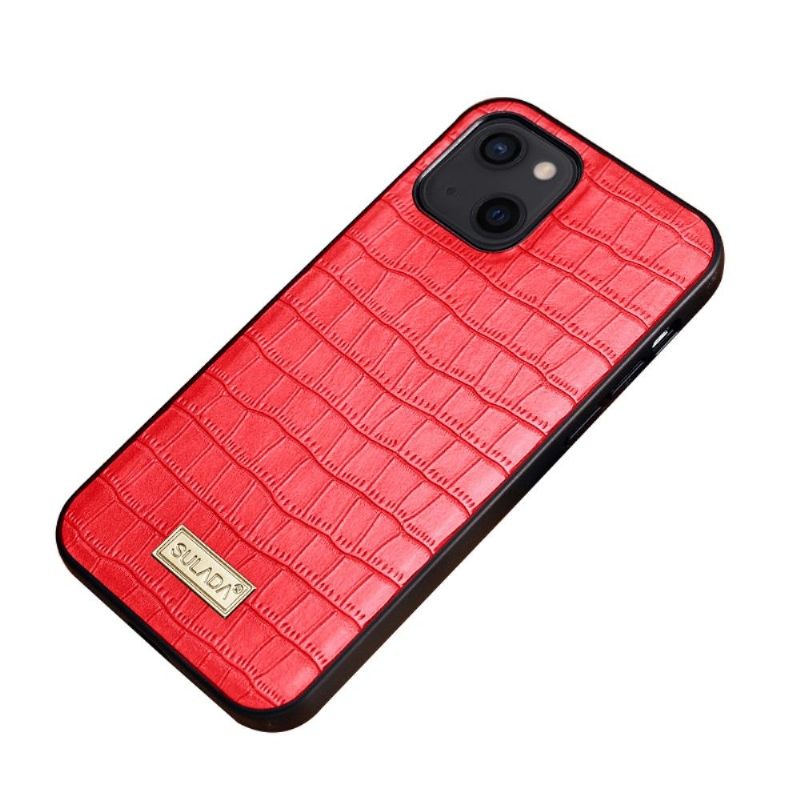 θηκη κινητου iPhone 13 Mini Sulada Croco Leather Effect