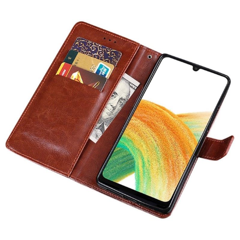 Κάλυμμα Samsung Galaxy A33 5G Θήκη Flip Idewei Folio Leather Effect