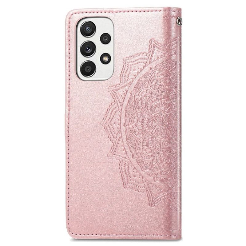 Θήκη Flip Samsung Galaxy A33 5G Mandala Relief Faux Leather