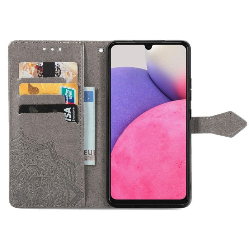 Θήκη Flip Samsung Galaxy A33 5G Mandala Relief Faux Leather