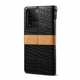 Κάλυμμα Samsung Galaxy S20 Ultra Imitation Croco Leather Effect