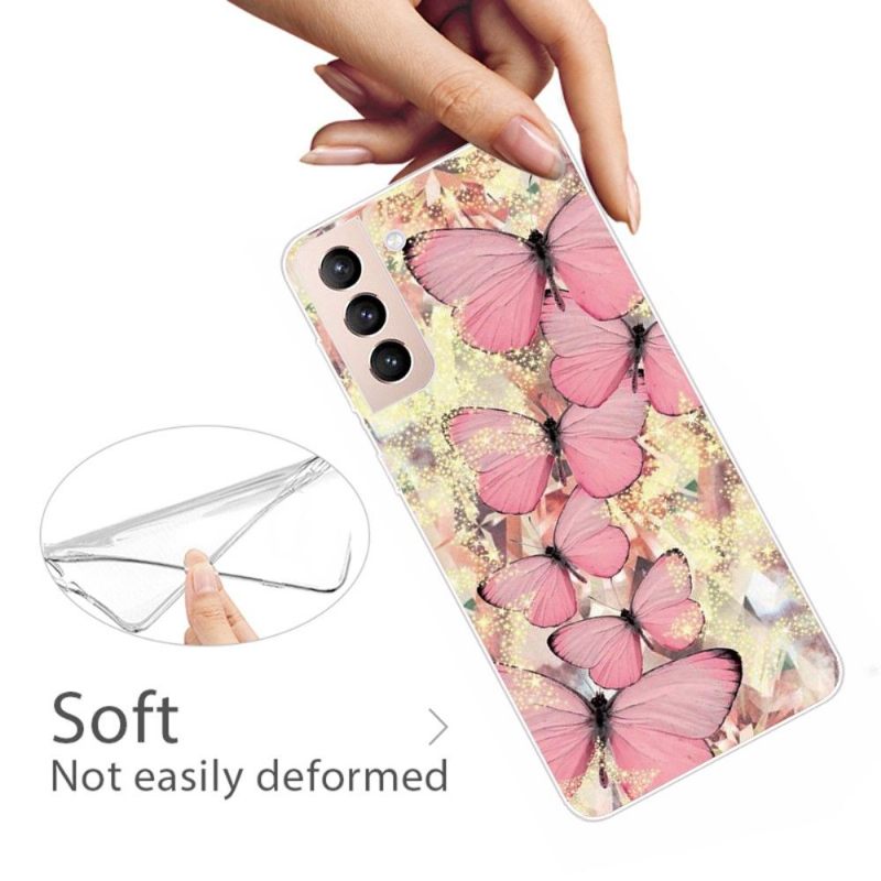 Θήκη Samsung Galaxy S22 5G Pink Butterflies