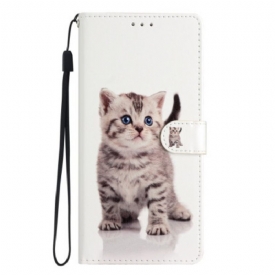 Κάλυμμα Oppo Reno 8 Lite με κορδονι Strappy Kitten