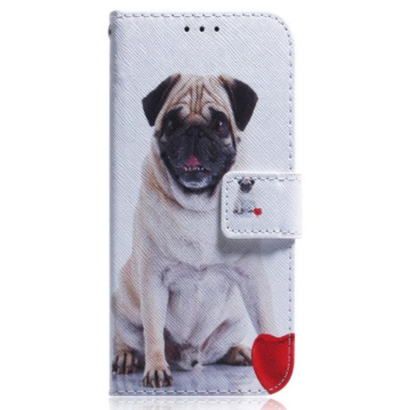 Θήκη Flip Oppo Reno 8 Lite Pug Dog