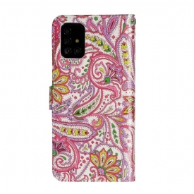 δερματινη θηκη Samsung Galaxy A71 Paisley Flower