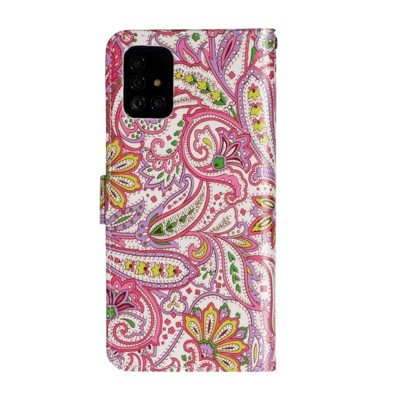 δερματινη θηκη Samsung Galaxy A71 Paisley Flower